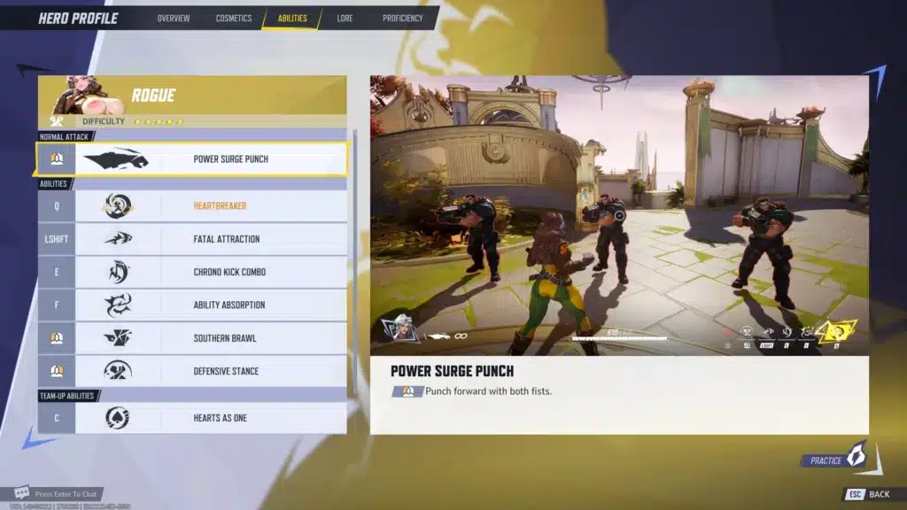 NSFW UI Collection Rogue abilities screen Marvel Rivals