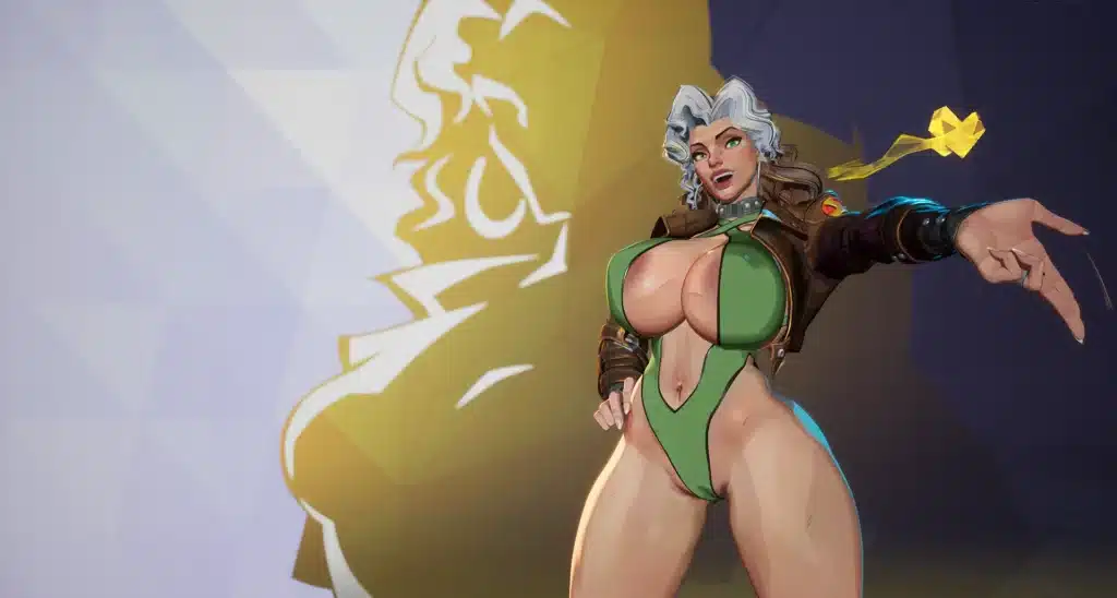 Marvel Rivals Sexy Rogue mod expressive pose swimsuit skin