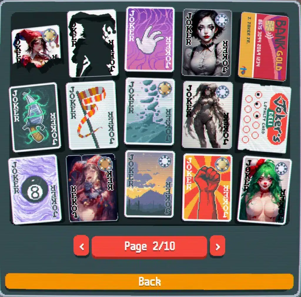 Balatro NSFW Joker cards featuring stylized jester girl artwork