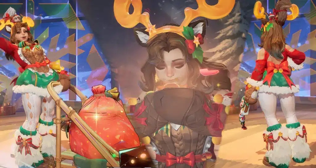 Thicc Squirrel Girl NSFW mod close-up showing festive costume details and exaggerated proportions in Marvel Rivals