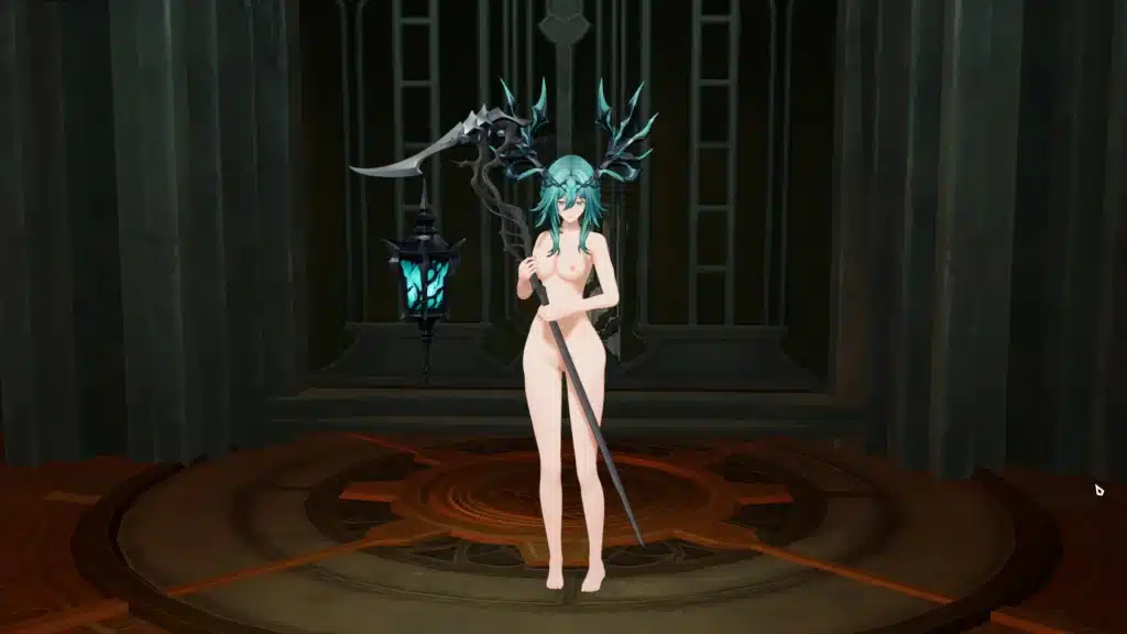 Duet Night Abyss nude mod character holding weapon