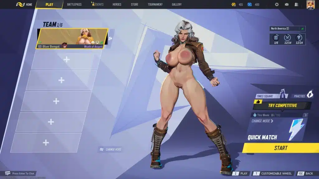 Marvel Rivals match lobby NSFW UI Collection Rogue