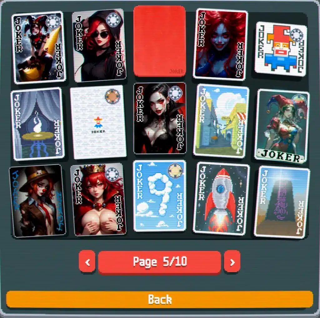 Balatro NSFW Waifu Jokers late-game joker card page