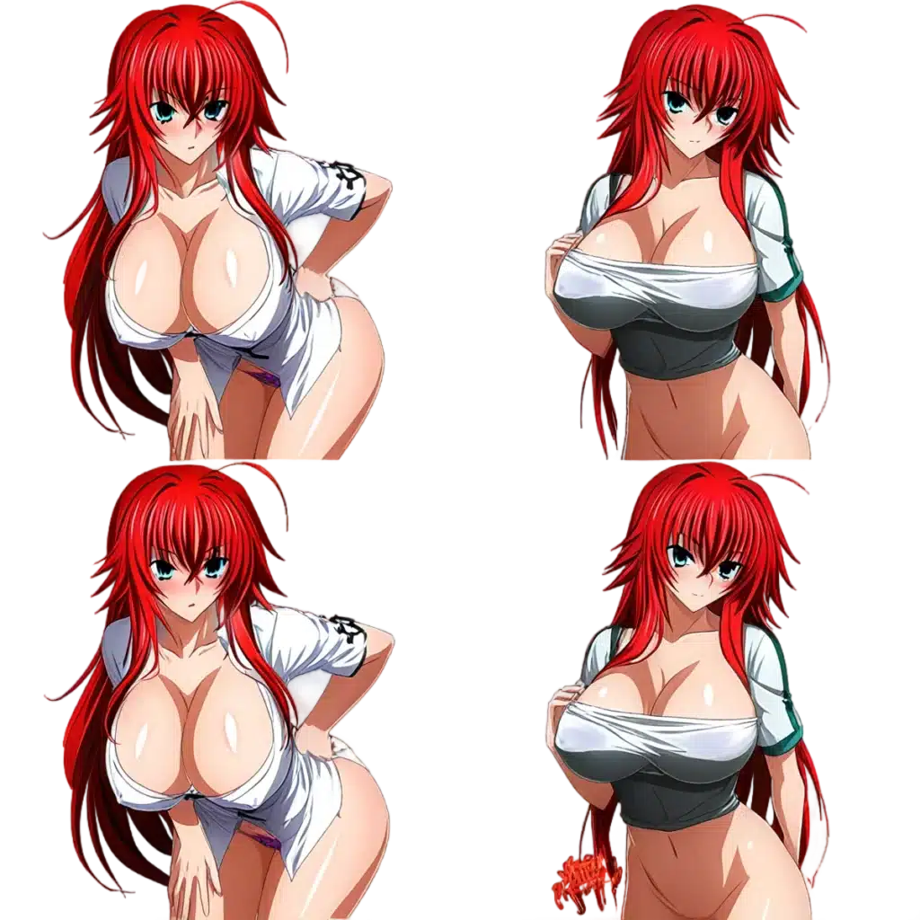 Anime red-haired Stardew Valley NPC portrait with exaggerated proportions