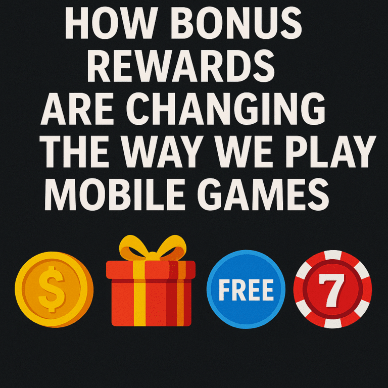 Top image showing bonus reward icons and title about how rewards change mobile gaming