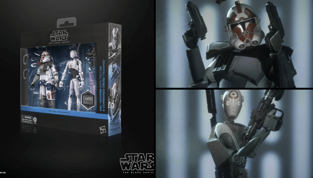 Hasbro Star Wars Battlefront II ARC Trooper and Commando Droid Black Series 2 pack inspired by the video game