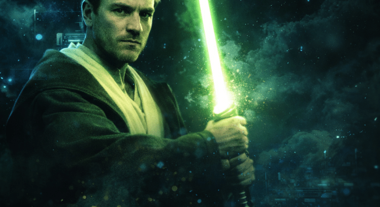 Star Wars Obi-Wan video game anniversary artwork featuring Obi-Wan Kenobi with green lightsaber celebrating 24 years since release
