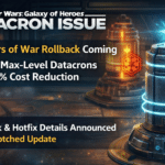 Star Wars Galaxy of Heroes Datacron issue with Pillars of War rollback and compensation announced