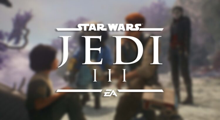 Star Wars Jedi III title logo over cinematic background