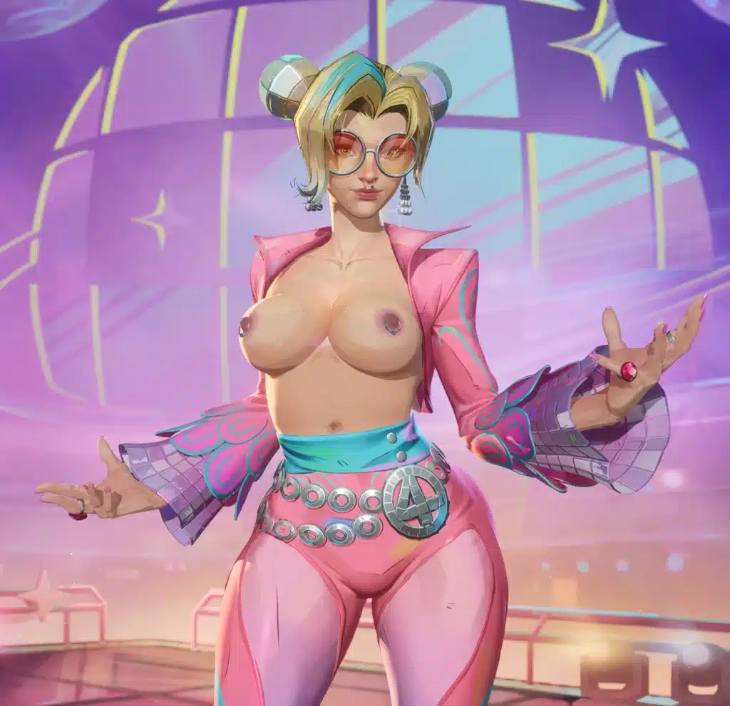 Marvel Rivals Invisible Woman PrismParade NSFW mod preview showing alternate version with piercings and updated body details