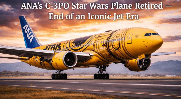 ANA C-3PO themed Star Wars aircraft (Boeing 777) retired from service