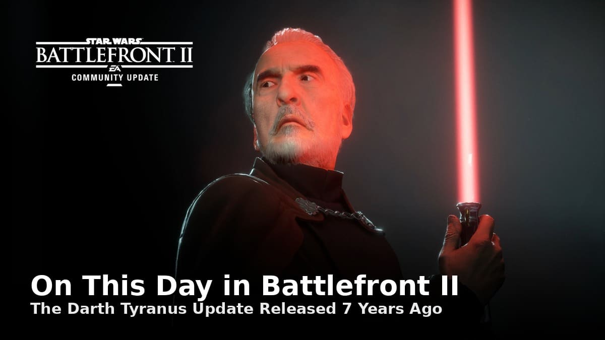Count Dooku in Star Wars Battlefront II for Darth Tyranus Update anniversary article