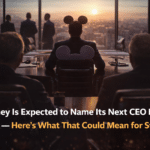 Disney boardroom meeting image with headline about naming the next CEO and what it could mean for Star Wars