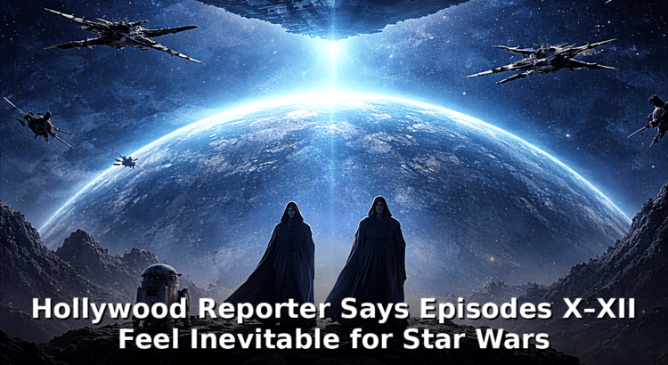 Concept-style Star Wars top banner with headline about Episodes X–XII being discussed as the next trilogy