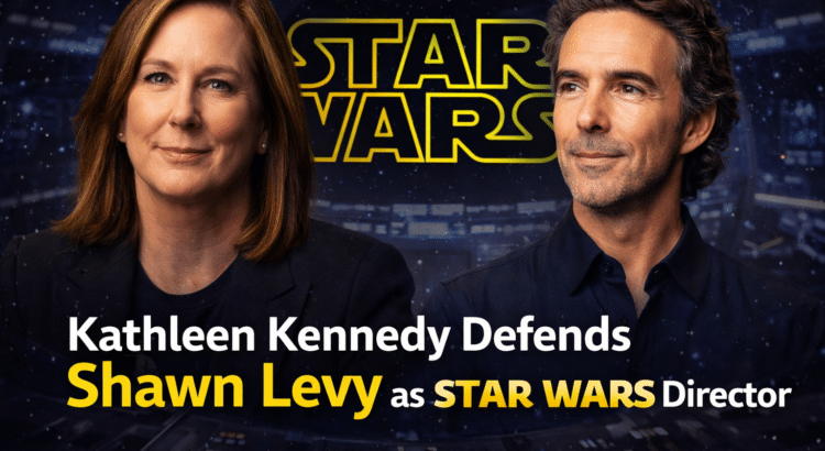 Kathleen Kennedy and Shawn Levy pictured in connection with discussions about directing a Star Wars film