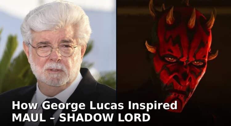 George Lucas and Darth Maul illustrating how classic Star Wars inspiration shaped MAUL – SHADOW LORD