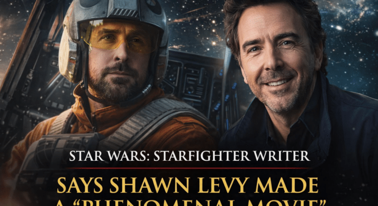 Star Wars Starfighter film banner referencing Shawn Levy and new movie comments