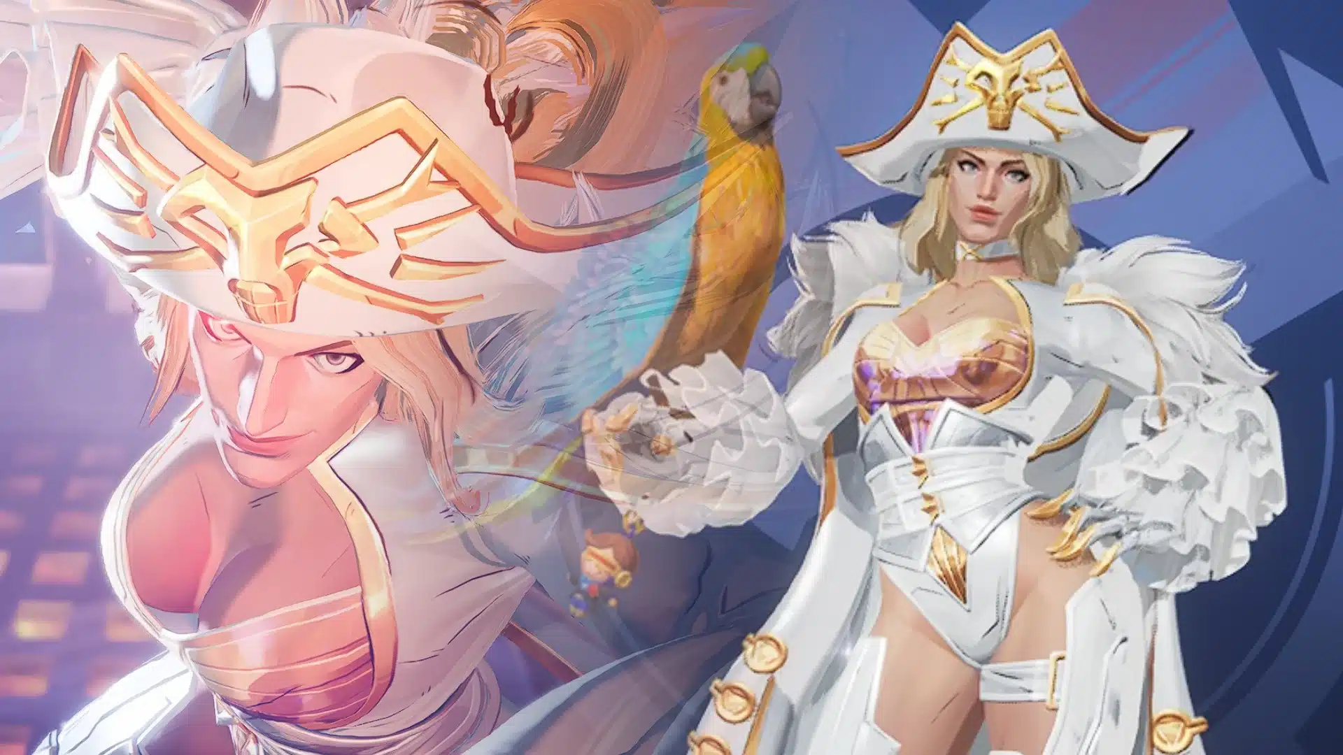 Emma Frost Bright Buccaneer retexture mod for Marvel Rivals featuring white and gold Black Queen of the Marauders skin
