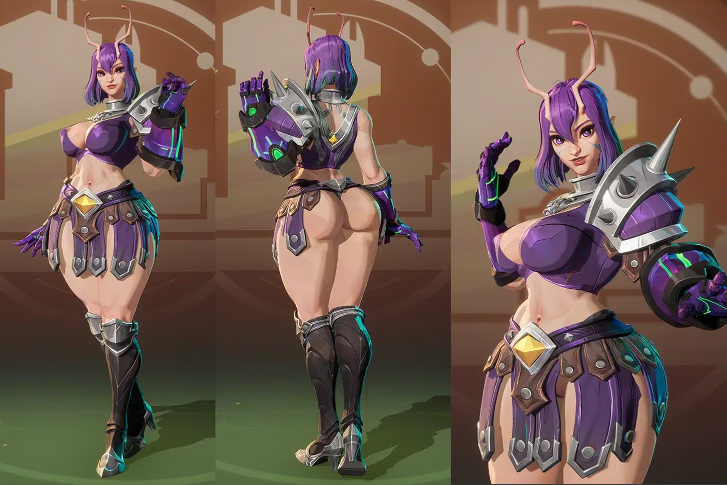 Mantis Galactic Gladiator sexy skin mod front and back character model view