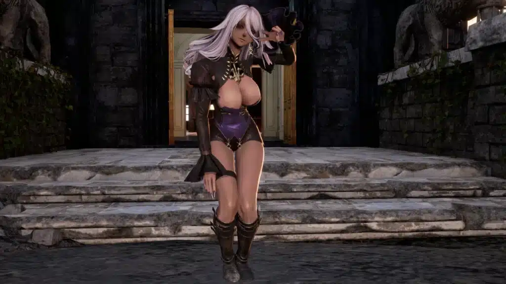 Full-body view of Holly alternate outfit mod in Code Vein II