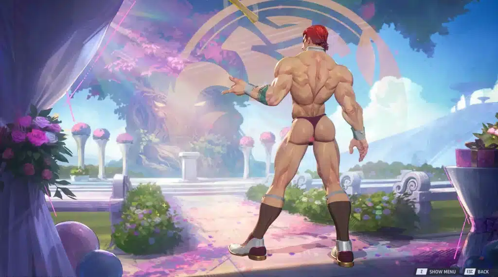 Rear view of Gambit character model from Marvel Rivals mod showing detailed back textures