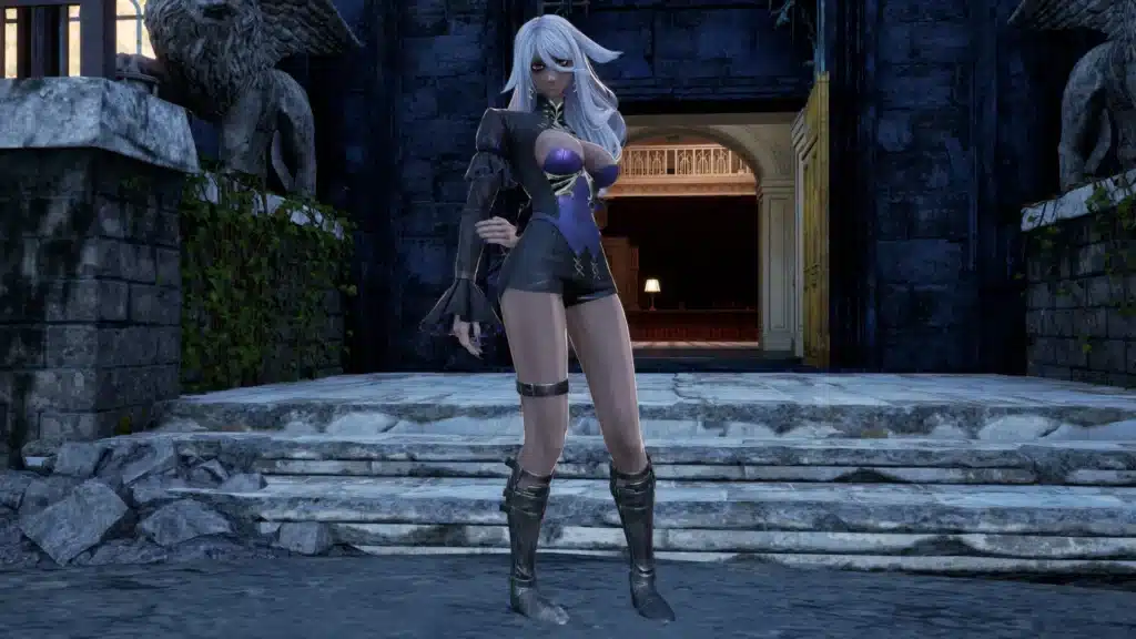 Holly standing pose showing full alternate outfit in Code Vein II
