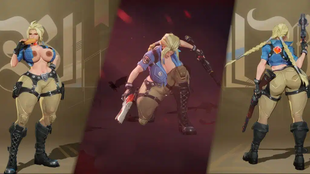 Marvel Rivals Elsa Bloodstone NSFW mod action pose with weapon