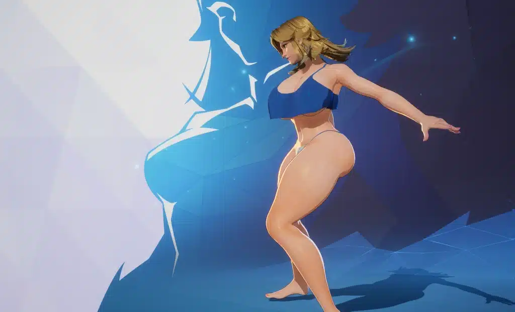 Invisible Woman Undressed mod side profile Marvel Rivals NSFW body mod