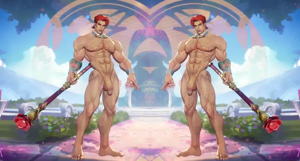 Side-by-side comparison of Gambit character variations in Marvel Rivals mod