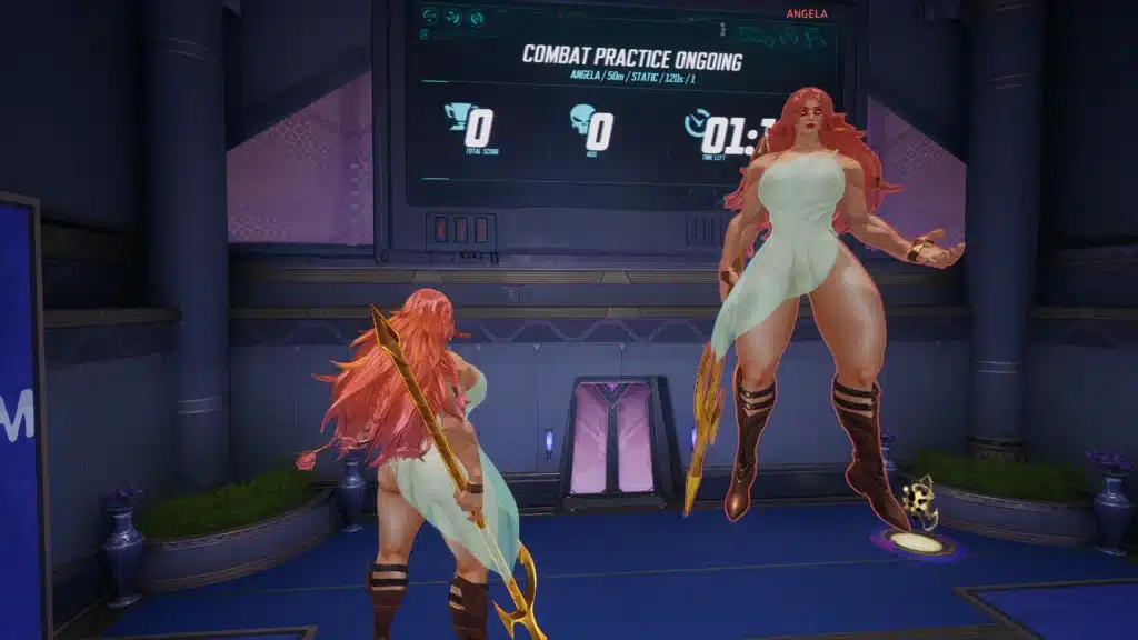 Angela sheer dress green variant in Marvel Rivals gameplay