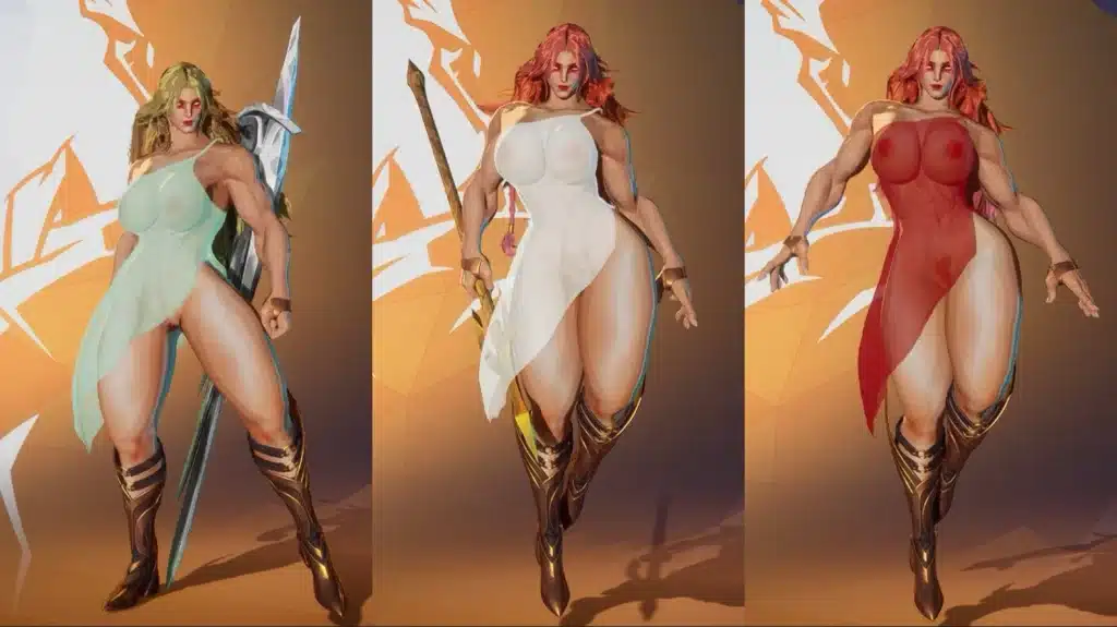 Angela Sheer Dress mod standing pose variant comparison Marvel Rivals