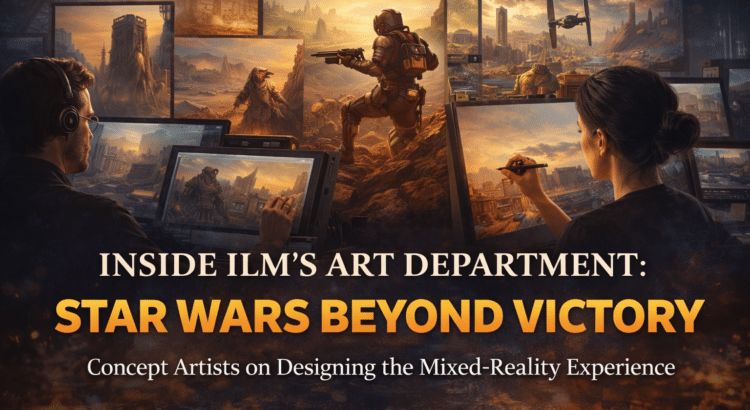 ILM artists creating concept art for Star Wars Beyond Victory mixed reality project