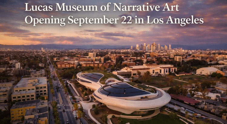 Lucas Museum of Narrative Art exterior in Los Angeles ahead of its September opening