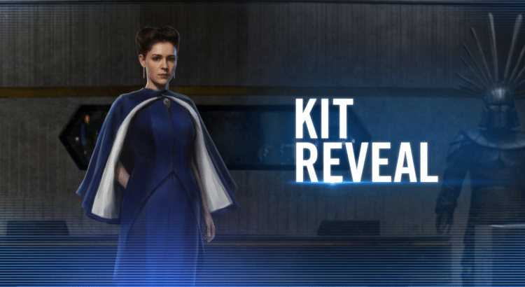 Kleya Marki kit reveal banner from Star Wars Galaxy of Heroes showing Rebel operative in blue outfit during Era of Andor update