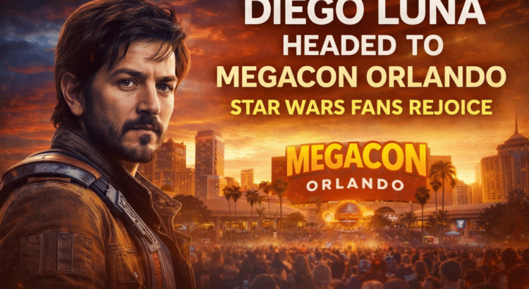Diego Luna attending MegaCon Orlando 2026 Star Wars Cassian Andor appearance