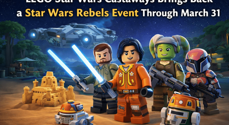 LEGO Star Wars Castaways header image showing Star Wars Rebels-themed LEGO characters and event artwork