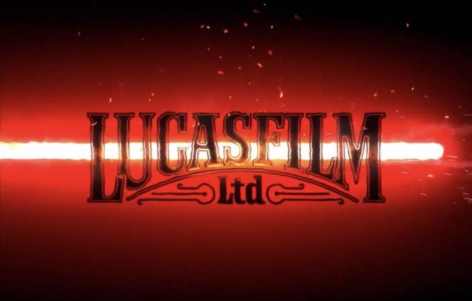 Lucasfilm logo glowing red in the official trailer for Star Wars Maul Shadow Lord