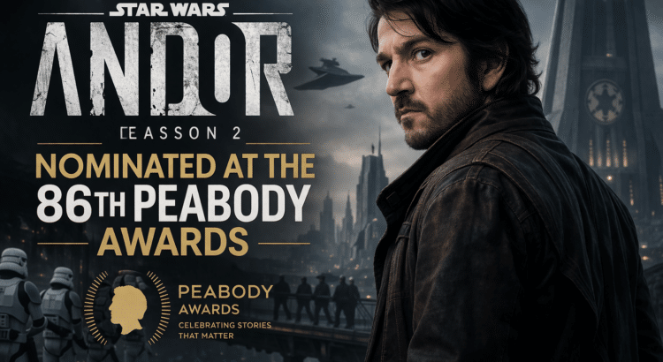 Star Wars Andor Season 2 Peabody Awards nomination promotional header image