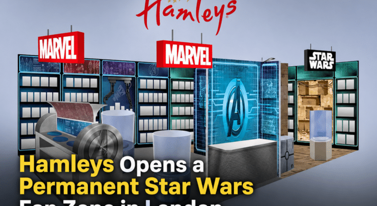 Hamleys Marvel and Star Wars fan zone display
