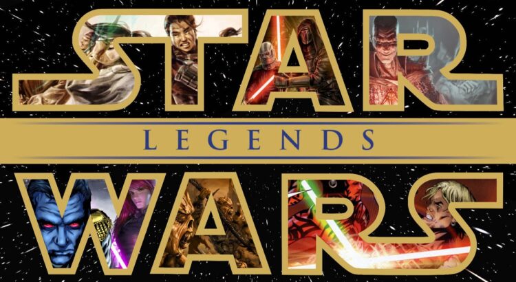 Star Wars Legends logo with character collage