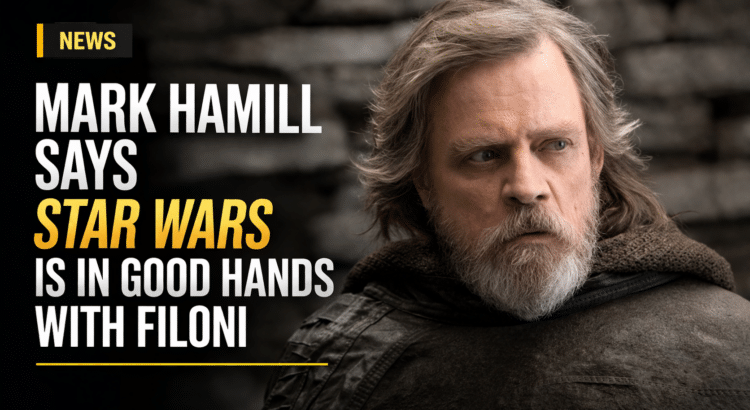 Mark Hamill as Luke Skywalker in a news-style Star Wars header image with the headline about Dave Filoni