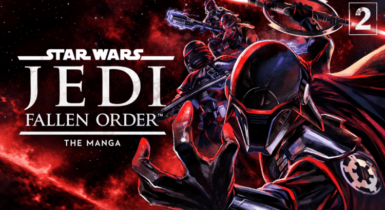Star Wars Jedi Fallen Order manga Volume 2 header image featuring Imperial-inspired manga artwork in a red sci-fi setting