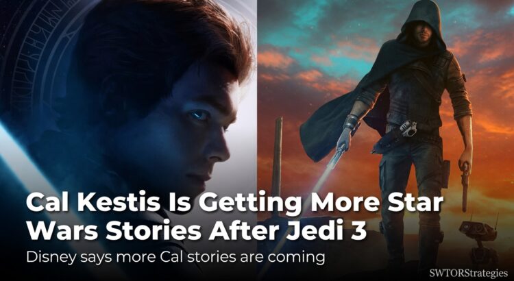 Cal Kestis in a cinematic Star Wars-inspired header image with title text about more stories coming after Jedi 3