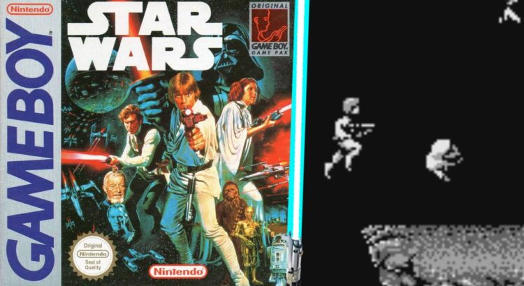 Star Wars Game Boy cover and gameplay screenshot
