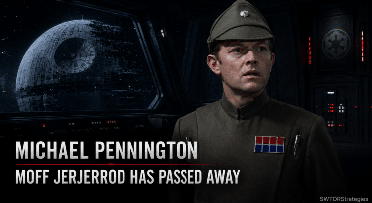 Imperial officer before Death Star memorial graphic