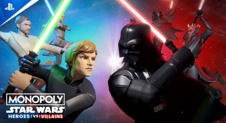 Star Wars heroes and villains lightsaber duel