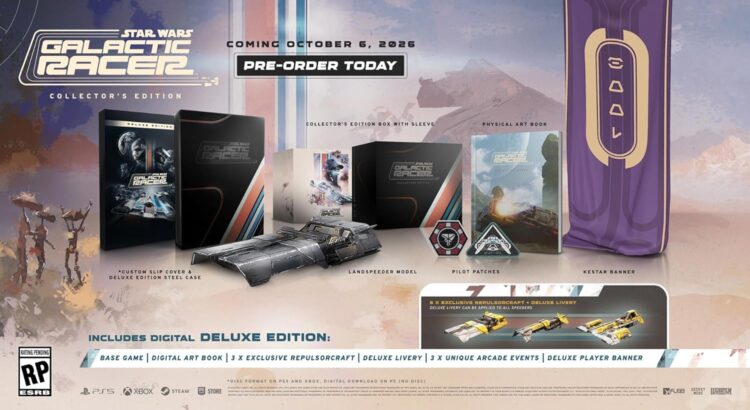 Star Wars Galactic Racers Collector’s Edition contents display