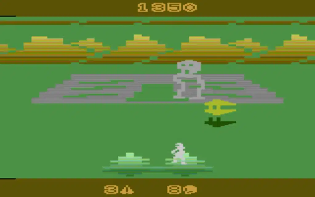 Retro 8-bit jungle video game screenshot