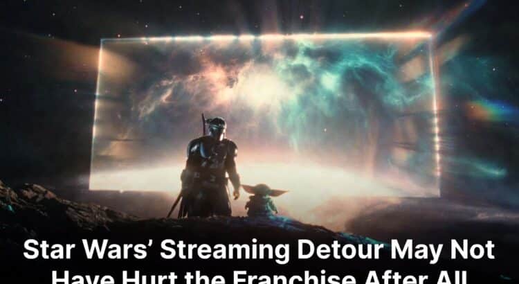 Star Wars streaming era and theatrical return header image with cinema screen and streaming cues