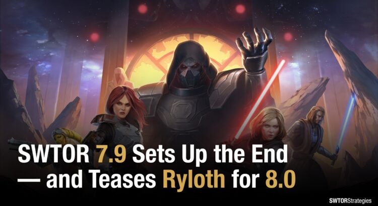 SWTOR 7.9 update promotional artwork with Sith characters